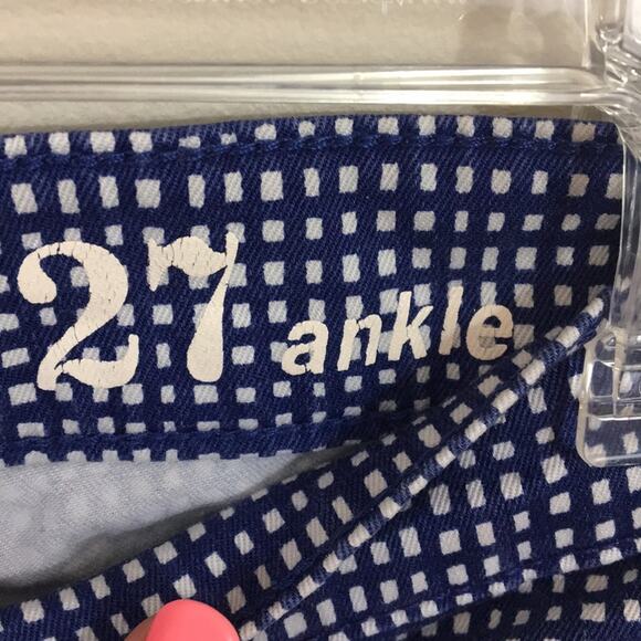 J Crew Toothpick Ankle Jean Basket Weave Print - Picture 5 of 6